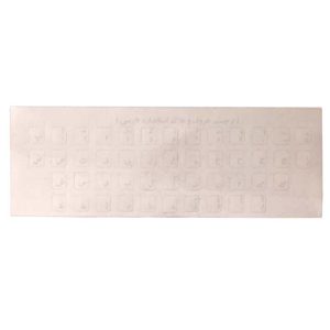 برچسب کیبورد شفاف حروف و علائم استاندارد فارسی چاپ سفید