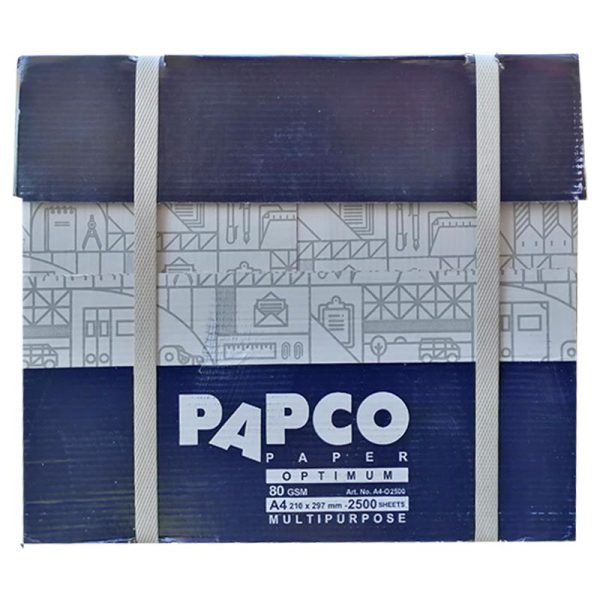 کاغذ A4 پاپکو Papco مدل اپتیموم کارتن 2500 عددی