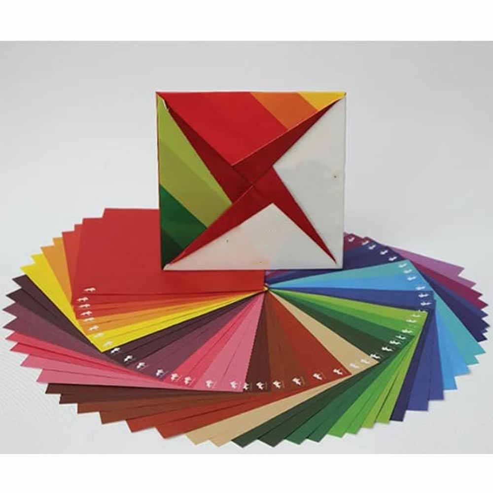 کاغذ اوریگامی دو رو رنگی بسته 50 برگی