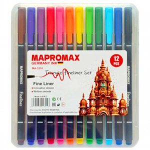 روان نویس نوک نمدی 12 رنگ ماپرومکس کیفی