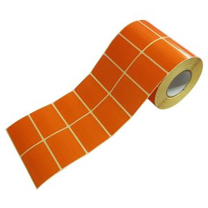 برچسب نارنجی پرینتر لیبل زن ابعاد 51 × 34 میلی متر رول 3000 عددی