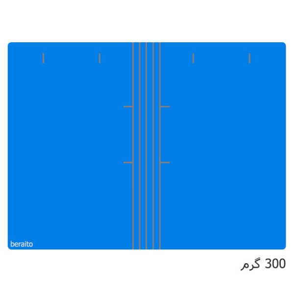 پوشه مقوایی خط دار آبی 300 گرم بسته 100 عددی