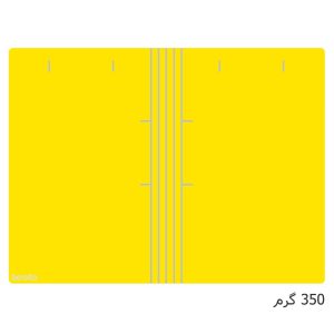 پوشه مقوایی خط دار زرد 350 گرم بسته 100 عددی