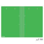 پوشه مقوایی خط دار سبز 350 گرم بسته 100 عددی