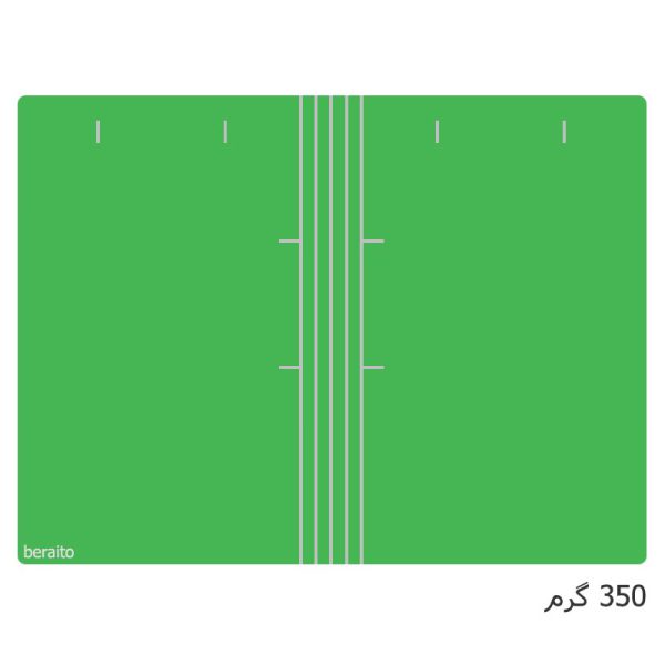پوشه مقوایی خط دار سبز 350 گرم بسته 100 عددی