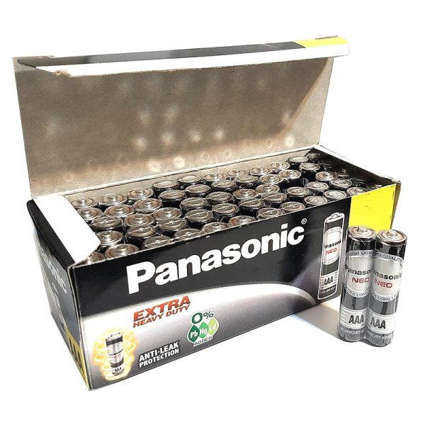 باتری نیم قلمی پاناسونیک مدل Panasonic Neo AAA بسته 60 عددی