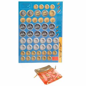 سکه آموزشی مقوایی مدل بانک ریاضی همراه با کیسه