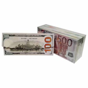 پاکت پول طرح دلار و ارزهای رایج بسته 100 عددی