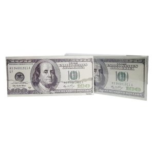 پاکت پول طرح دلار بسته 100 عددی