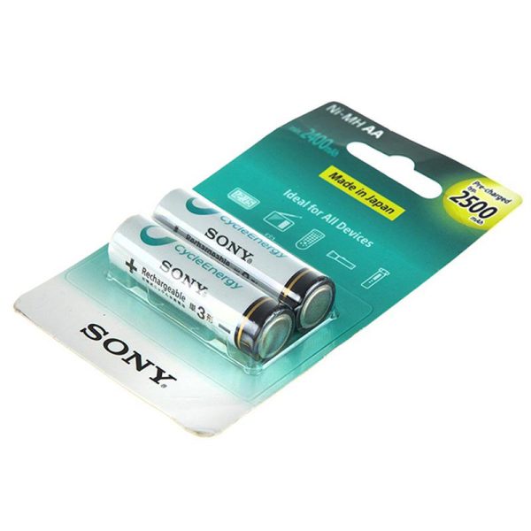 باتری شارژی قلمی سونی مدل Sony NI-MH AA 2500mAh (جفتی)
