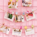 گیره چوبی فانتزی بسته 10 عددی همراه با کنف کد 5