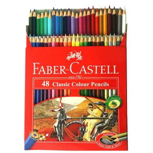مداد رنگی 48 رنگ فابر کاستل جعبه مقوایی مدل کلاسیک
