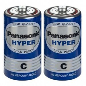 باتری متوسط پاناسونیک بسته دو عددی مدل Panasonic Hyper C 1.5 V