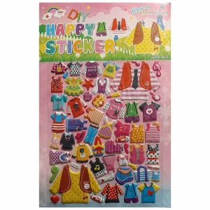 برچسب برجسته طرح ست لباس دخترانه