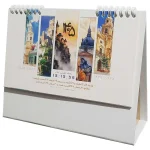 تقویم رومیزی ایستاده سال 1405 مدل مثلثی طرح گردشگری