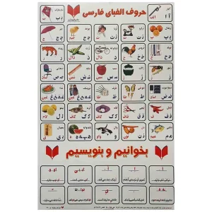برچسب آموزشی حروف الفبای فارسی و صداها