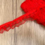 نوار یراق توری کد 102 قرمز با طول 1 متر