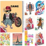 دفتر زبان سه خط جلد طلقی 50 برگ طرح کلاسیک