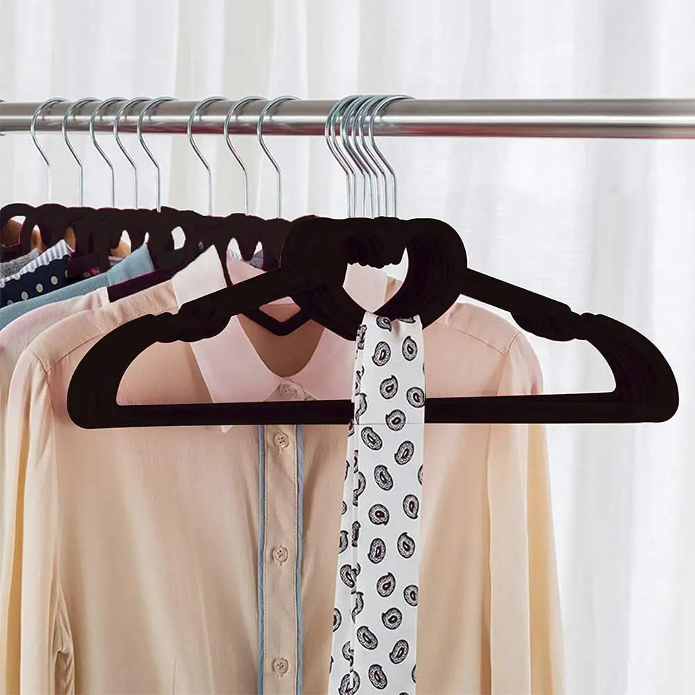 فروش چوب لباسی مخملی طرح قلب بسته 5 عددی