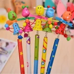 مداد مشکی فانتزی با سرمدادی عروسکی فرفره دار