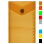 پوشه دکمه دار پلاستیکی A7 سایز 12 × 9 سانت مدل بالا باز شو