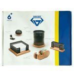 ست رومیزی 6 تکه چوب و فلز مدل وافر