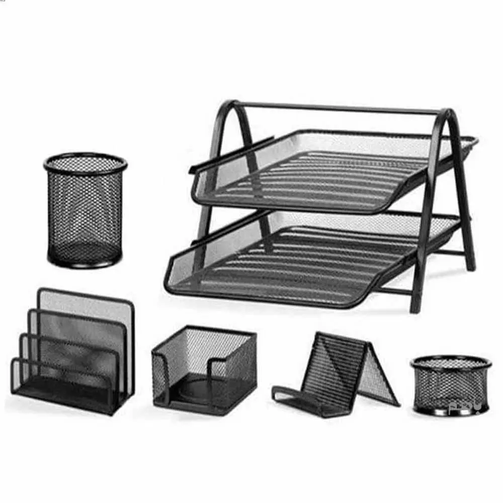 اقلام ست رومیزی فلزی 6 تکه کرونا (CORONA) کد 1006