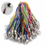 بند آویز فلش مموری و موبایل به همراه حلقه فلزی بسته 10 عددی