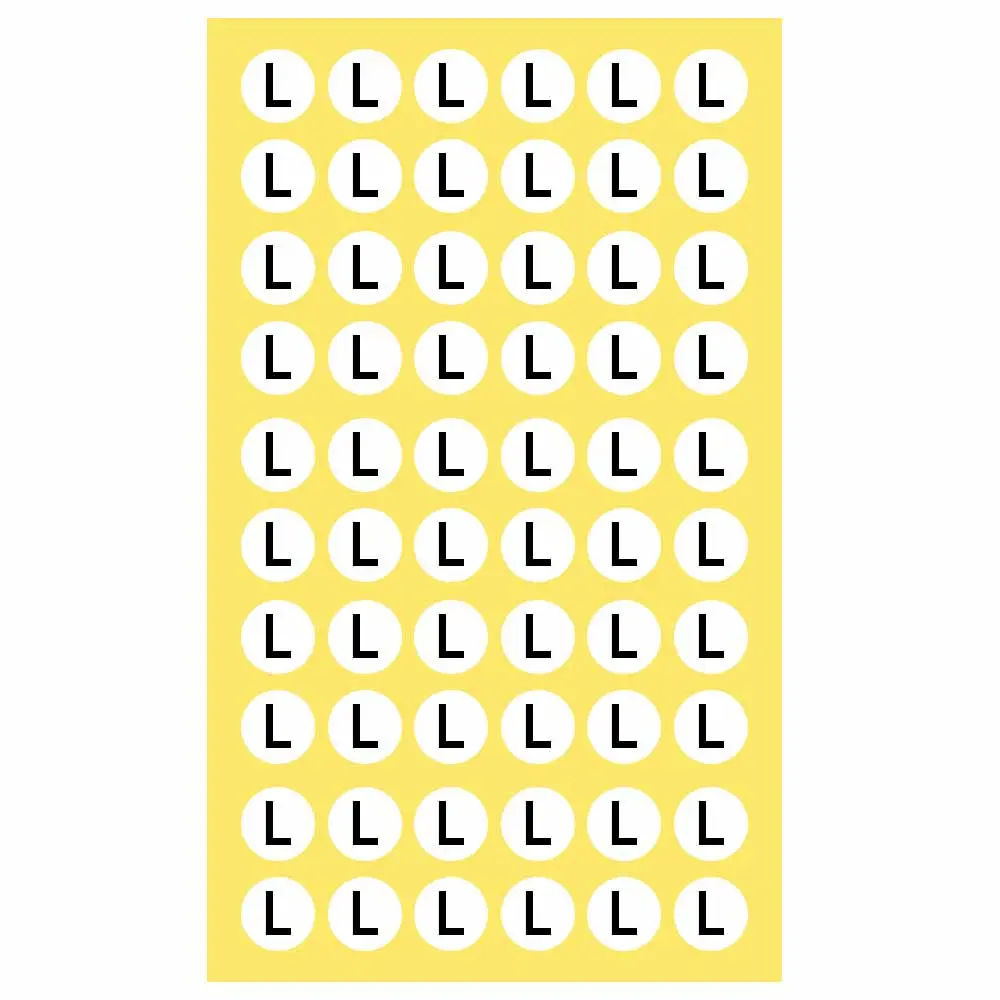 برچسب سایز لباس L بسته 100 برگی