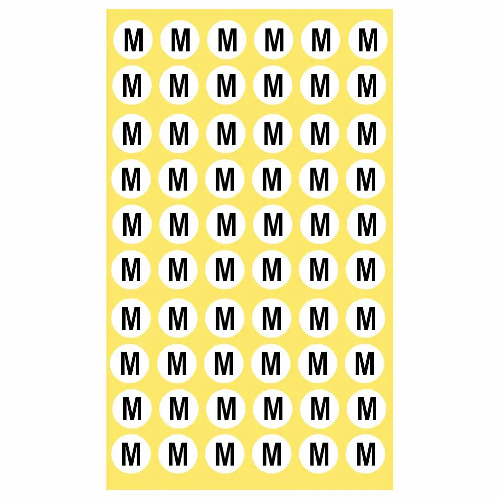 برچسب سایز لباس M بسته 100 برگی