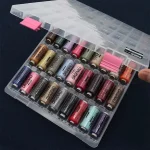 جعبه نظم دهنده نخ قرقره 36 خانه شفاف مدل درب دار