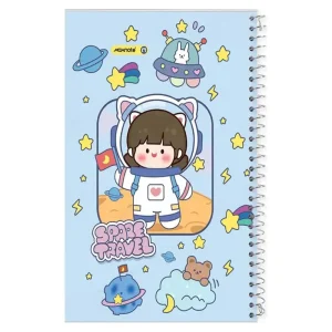 دفتر نقاشی 40 برگ سیمی جلد مقوایی نهال طرح فضا نورد کد 3464