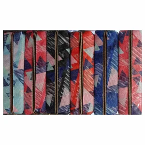 جامدادی باریک تک زیپ مکعبی طرح هندسی