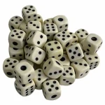 تاس بازی پلاستیکی اعلاء بسته 2 عددی (طرح استخوانی)