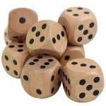 تاس بازی چوبی اعلاء بسته 2 عددی