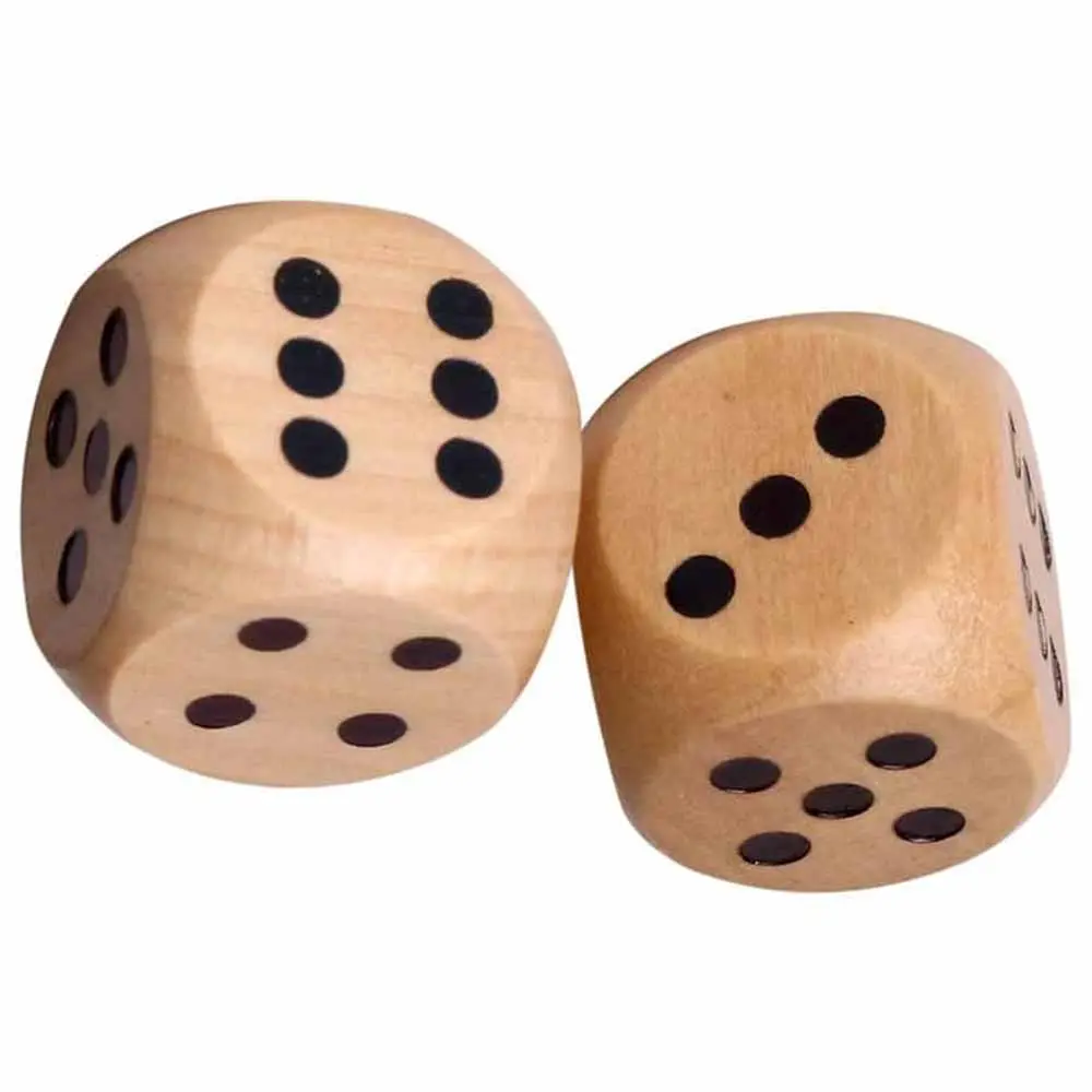 خرید تاس بازی چوبی اعلاء بسته 2 عددی