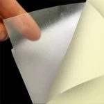 لیبل پشت چسب دار شیشه ای مات (لیبل ترنسپرنت PVC) سایز A4 بسته 100 برگی